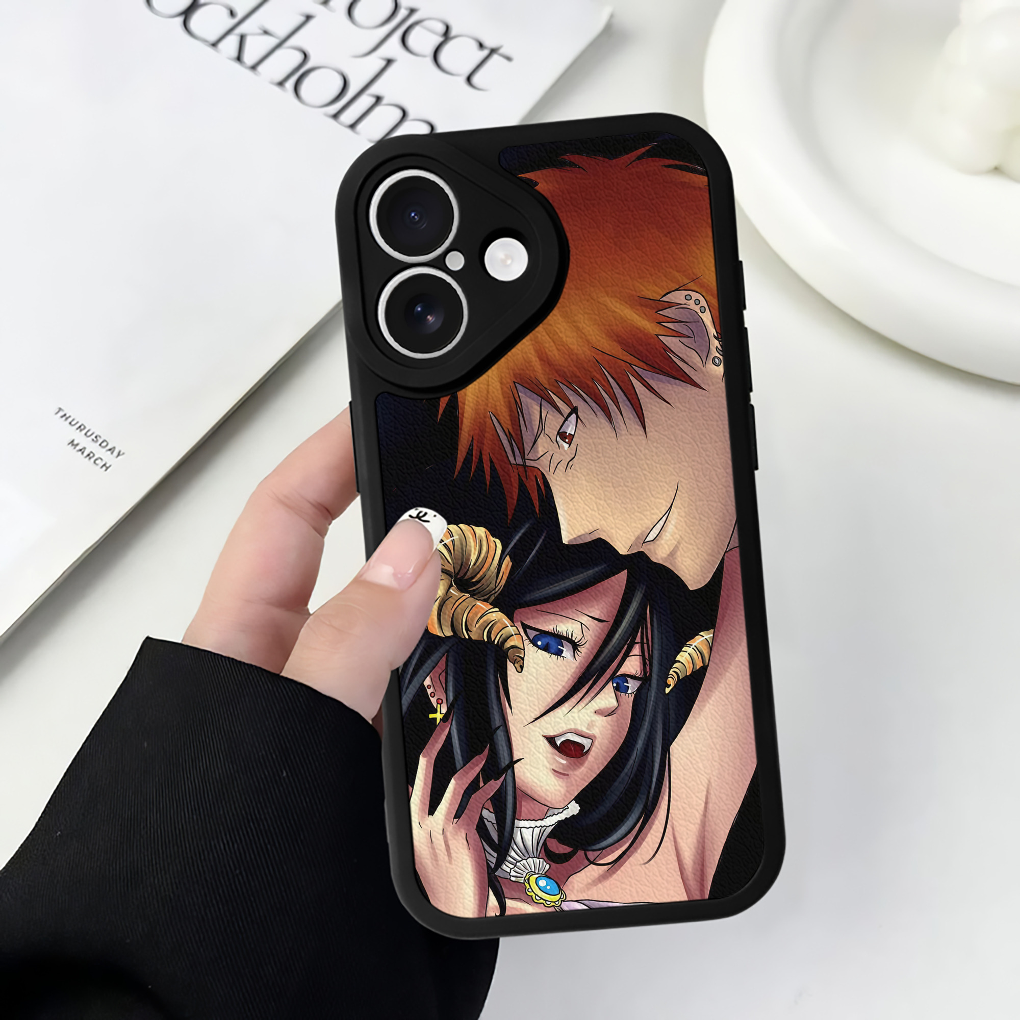（画像用） ブリーチ BLEACH 【iPhone 16シリーズ対応】シリコンスマホケース（レザー調） 材質：シリコン